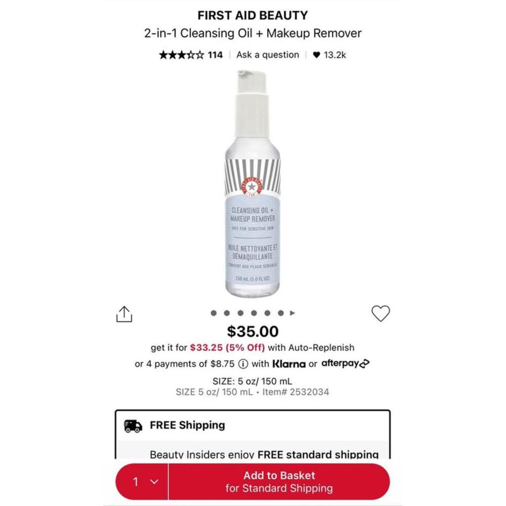 First Aid Beauty: Cleansing Oil + Makeup Remover - Picture 2 of 2